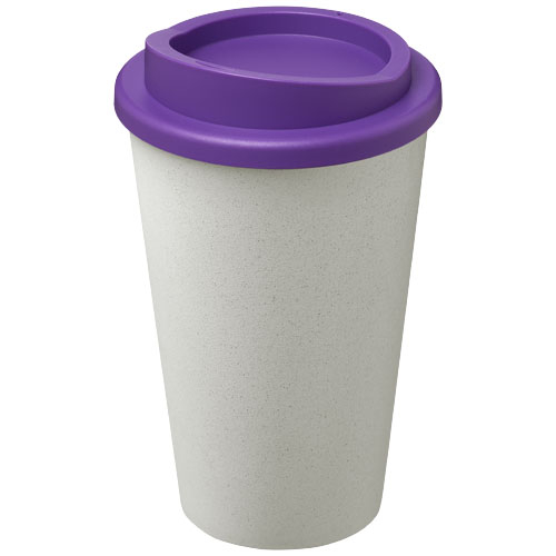 Gobelet publicitaire recyclé 350ml Americano® Blanc et Violet